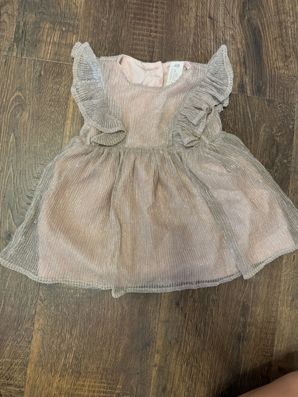 H&M Pale Pink Shimmer Girls' Party Dress
